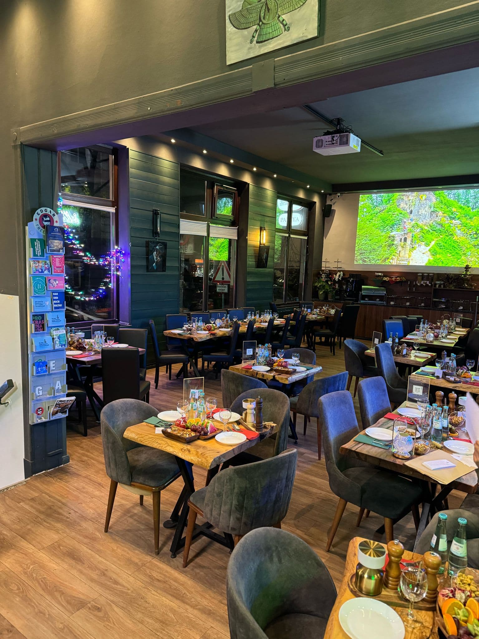 Papaya Haus restaurant interior with traditional Persian décor